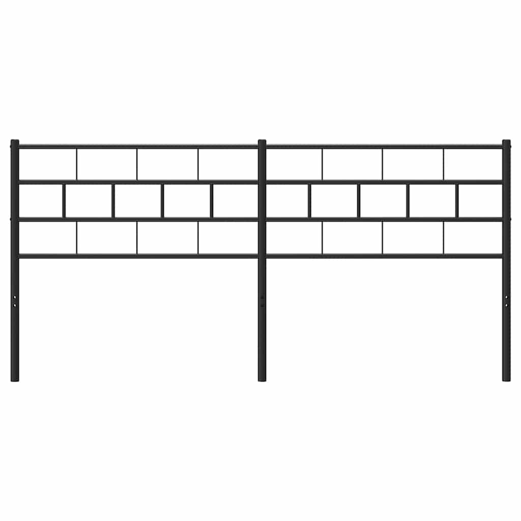 Metal Headboard Black 183 cm King