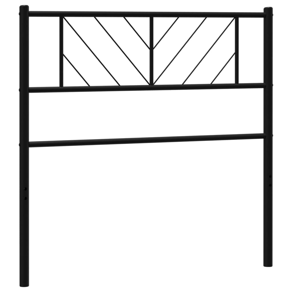 Metal Headboard Black 107 cm King Single