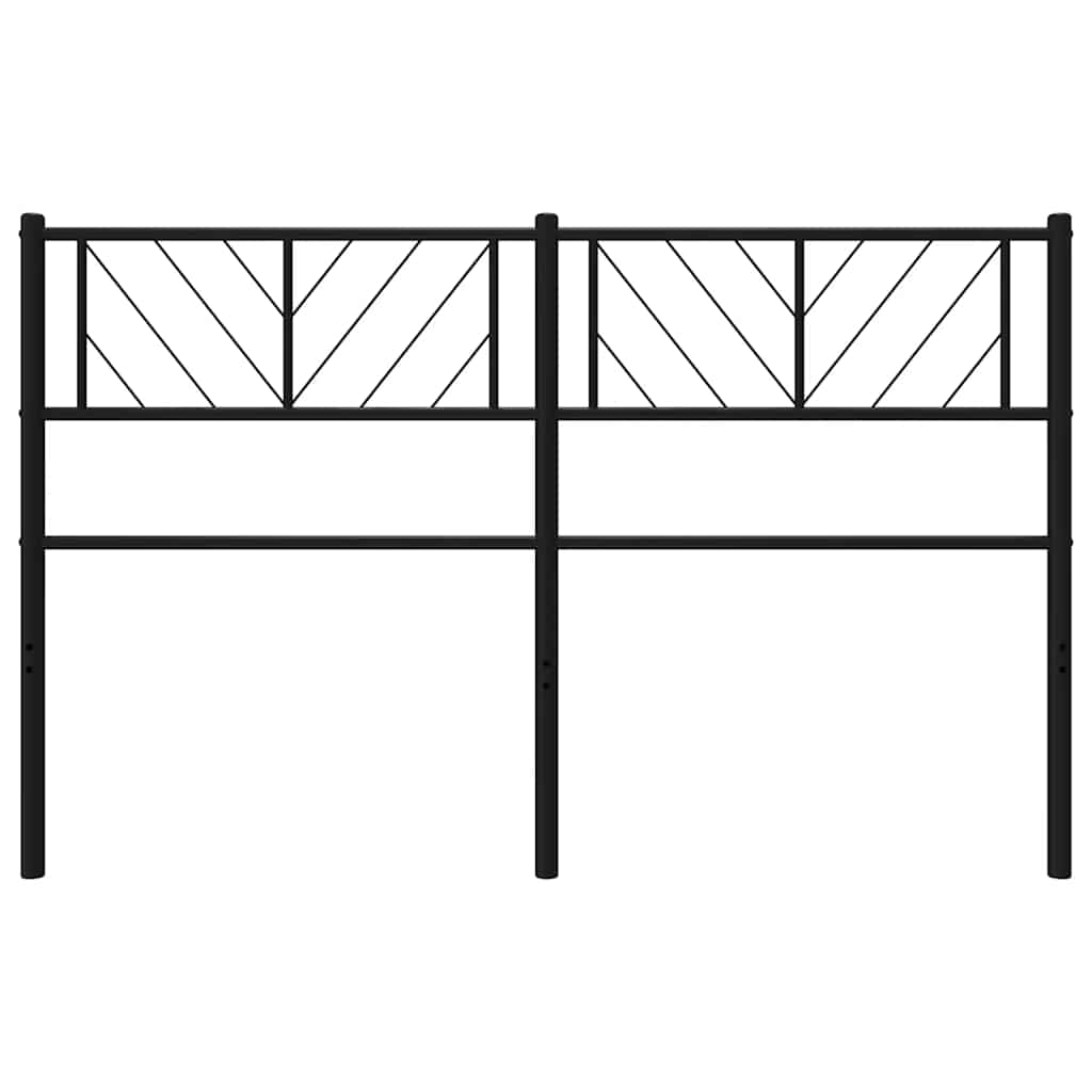 Metal Headboard Black 137 cm Double
