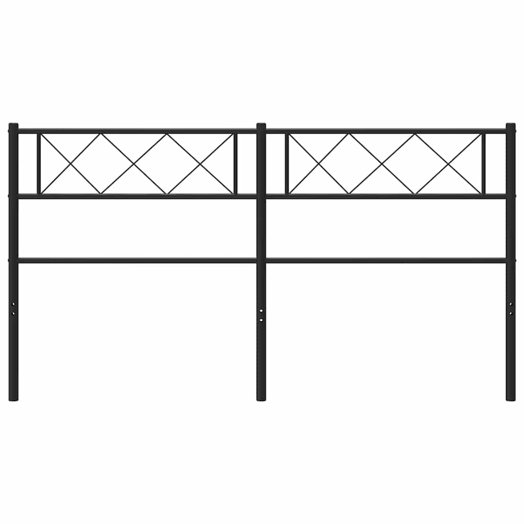 Metal Headboard Black 137 cm Double