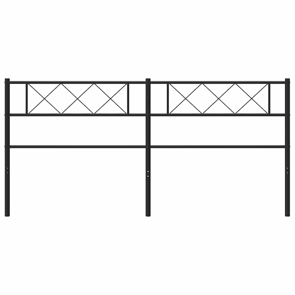 Metal Headboard Black 183 cm King