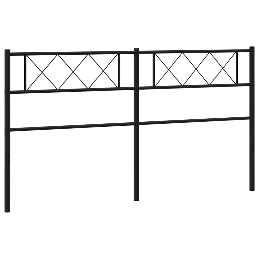 Metal Headboard Black 183 cm King