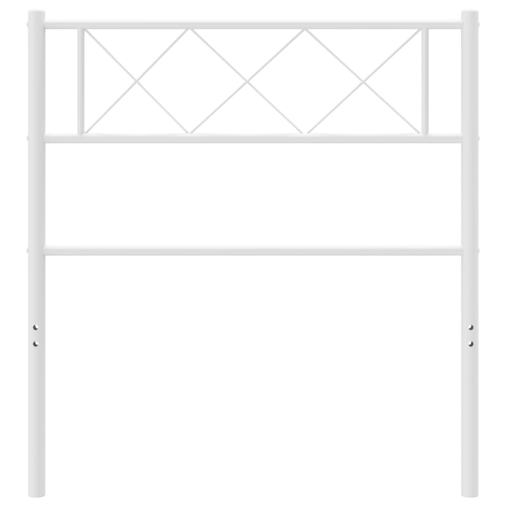 Metal Headboard White 107 cm King Single