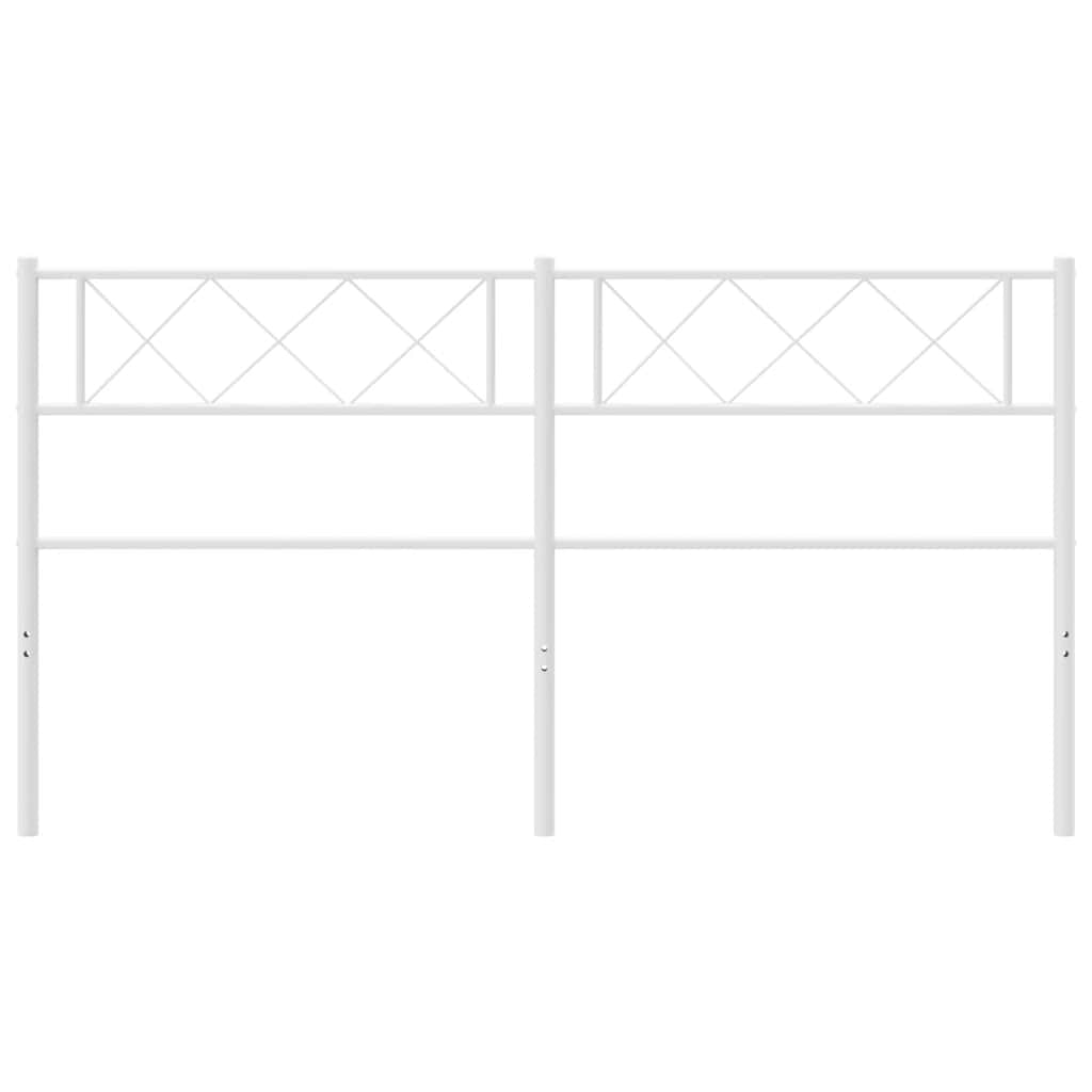 Metal Headboard White 152 cm Queen