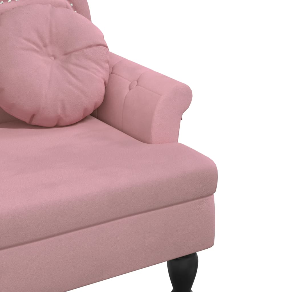 Bench with Cushions Pink 120.5x65x75 cm Velvet