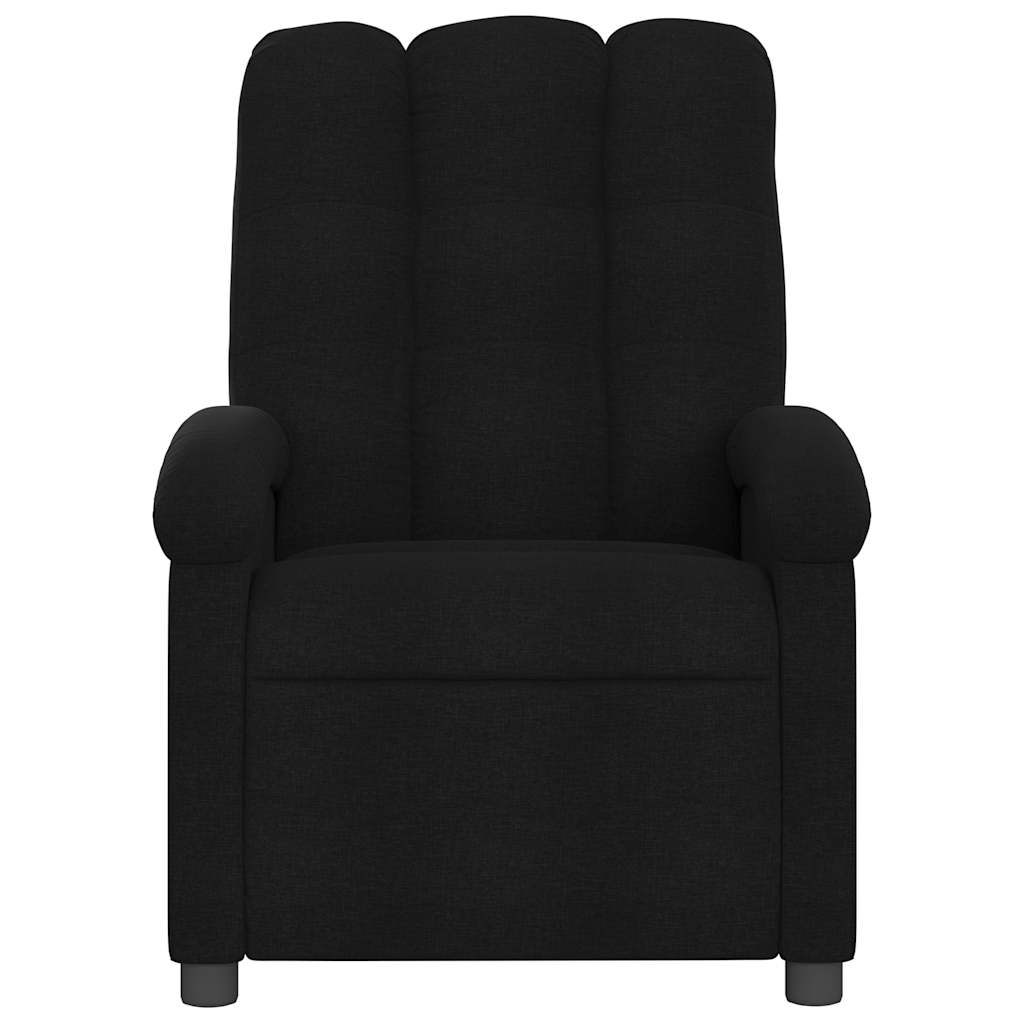 Massage Recliner Chair Black Fabric
