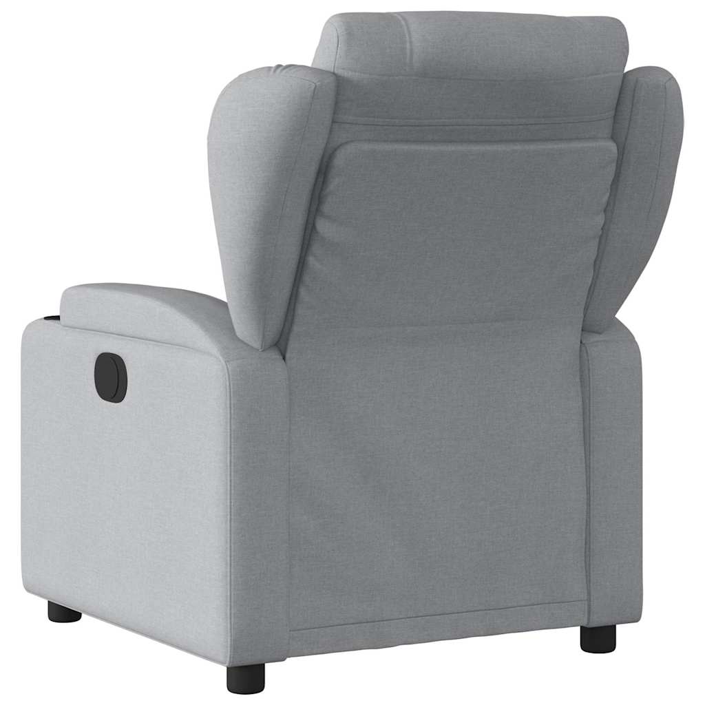 Recliner Chair Light Grey Fabric