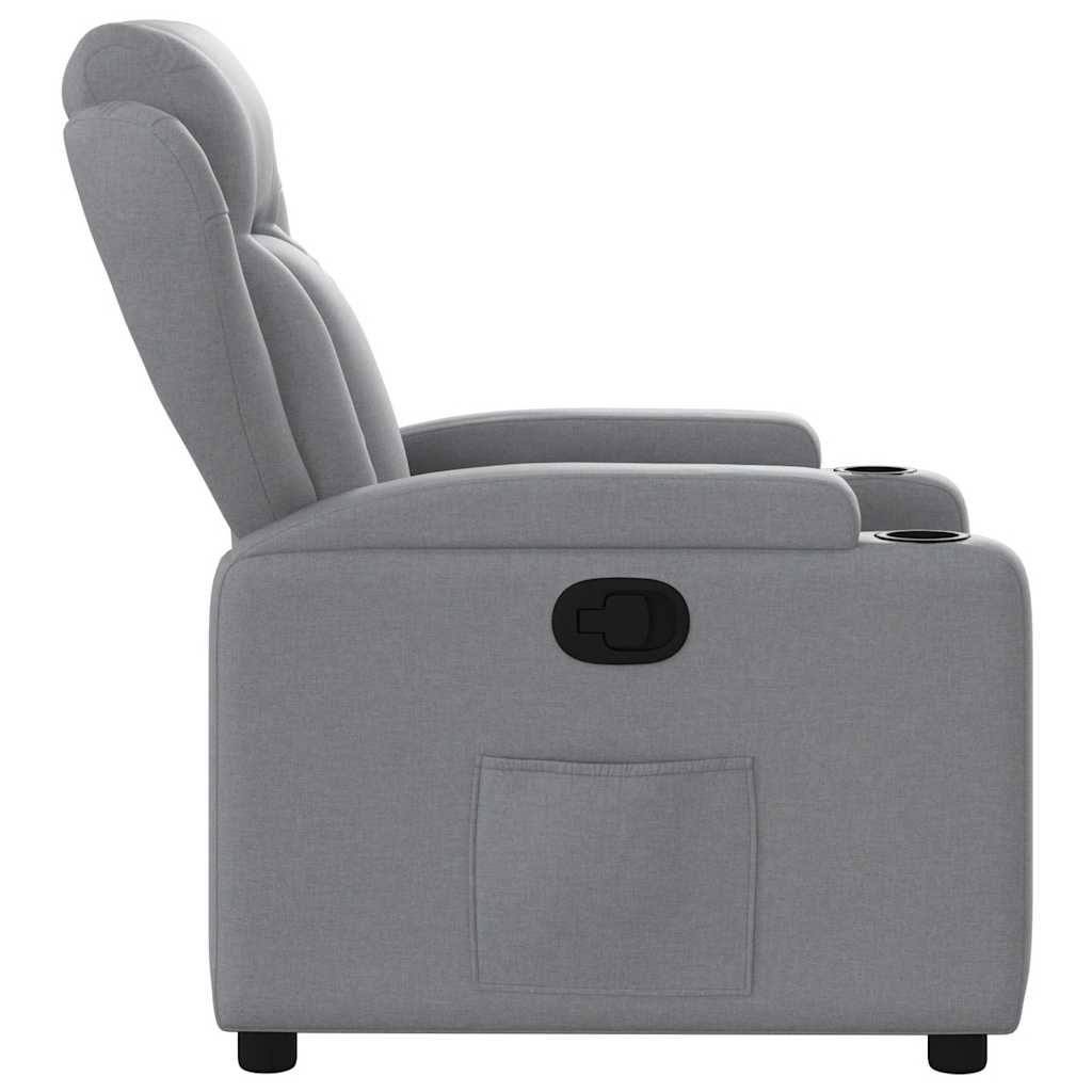 Recliner Chair Light Grey Fabric