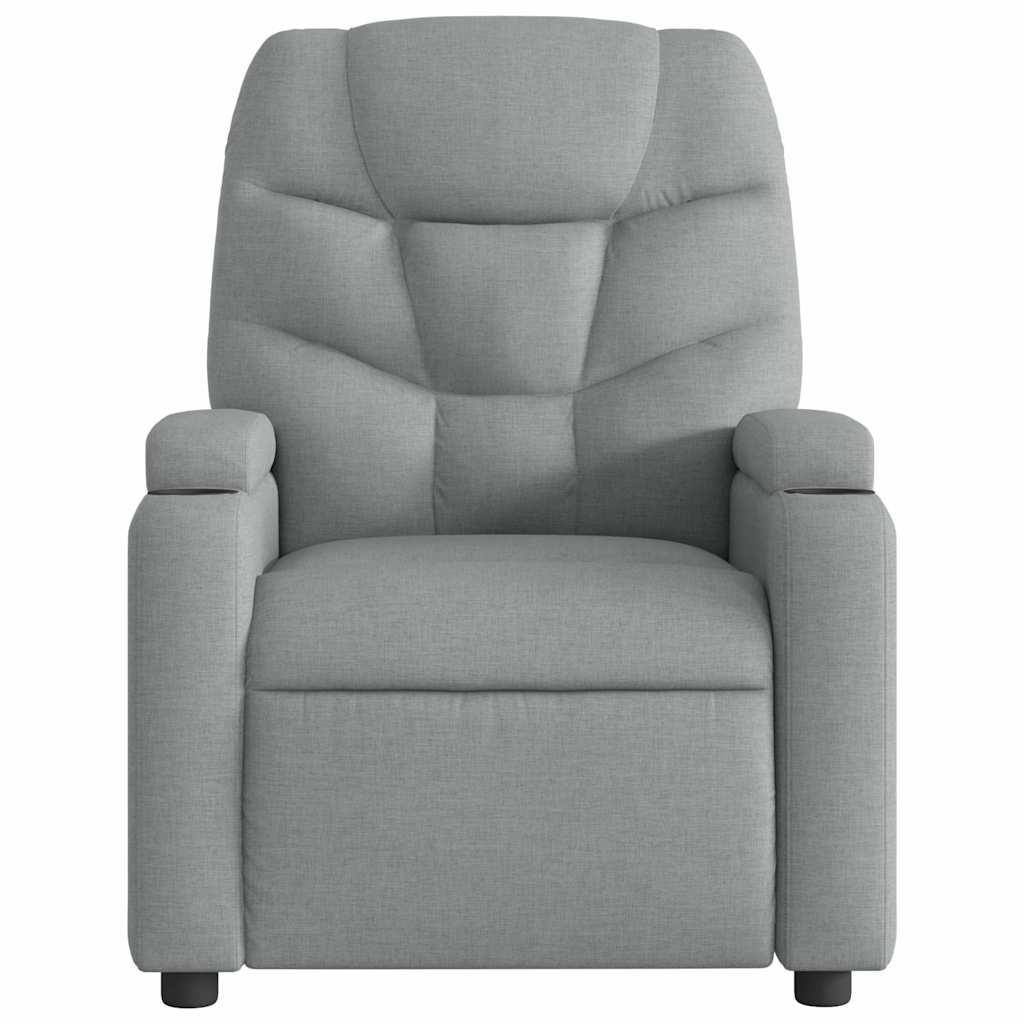 Recliner Chair Light Grey Fabric