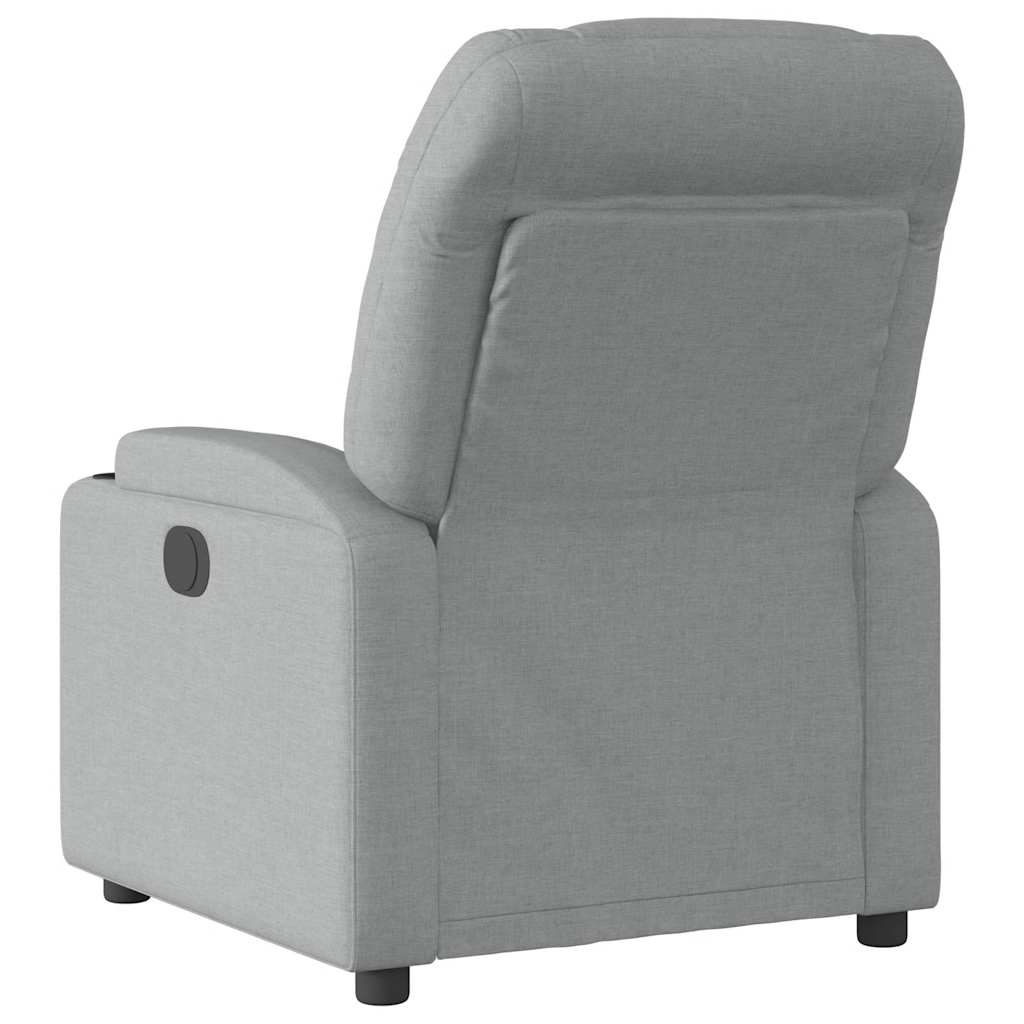 Recliner Chair Light Grey Fabric