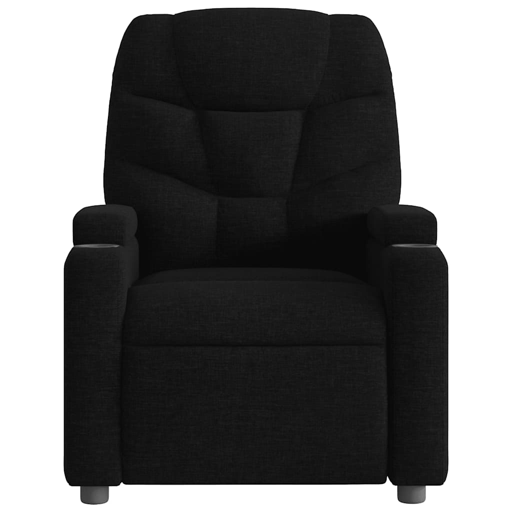 Recliner Chair Black Fabric