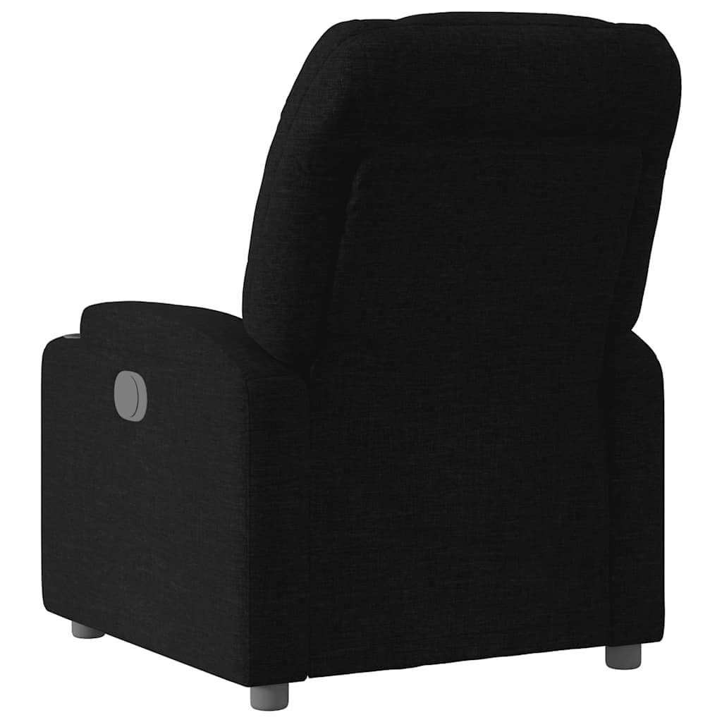 Recliner Chair Black Fabric