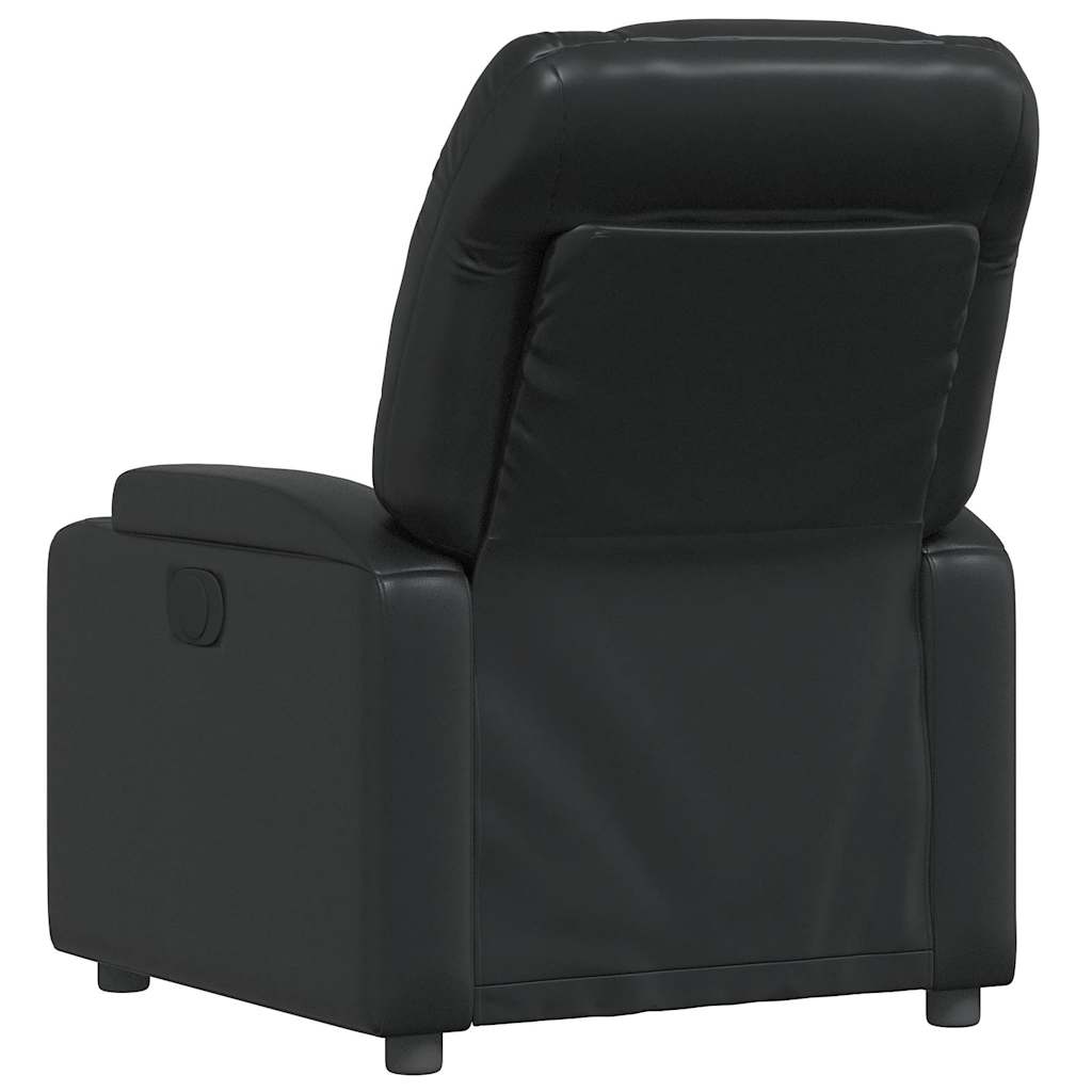Recliner Chair Black Faux Leather