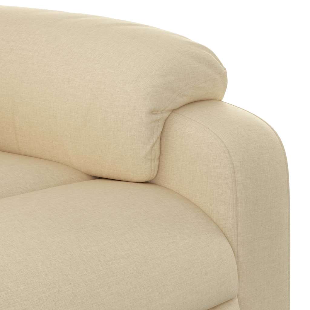 Massage Recliner Chair Cream Fabric