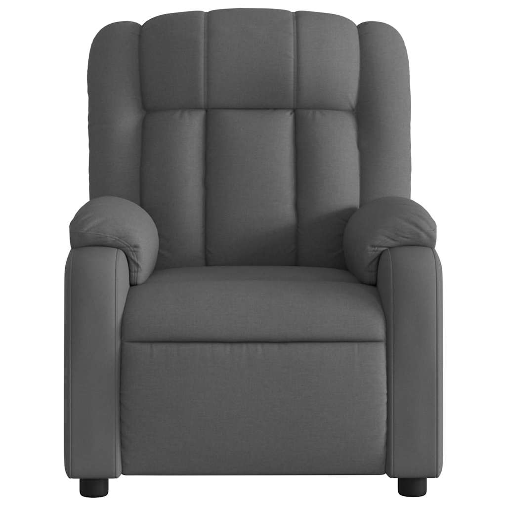 Recliner Chair Dark Grey Fabric