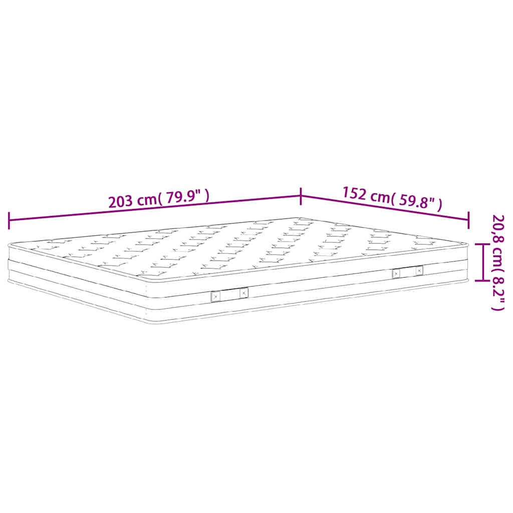 Bonnell Spring Mattress Medium 152x203 cm Queen Size