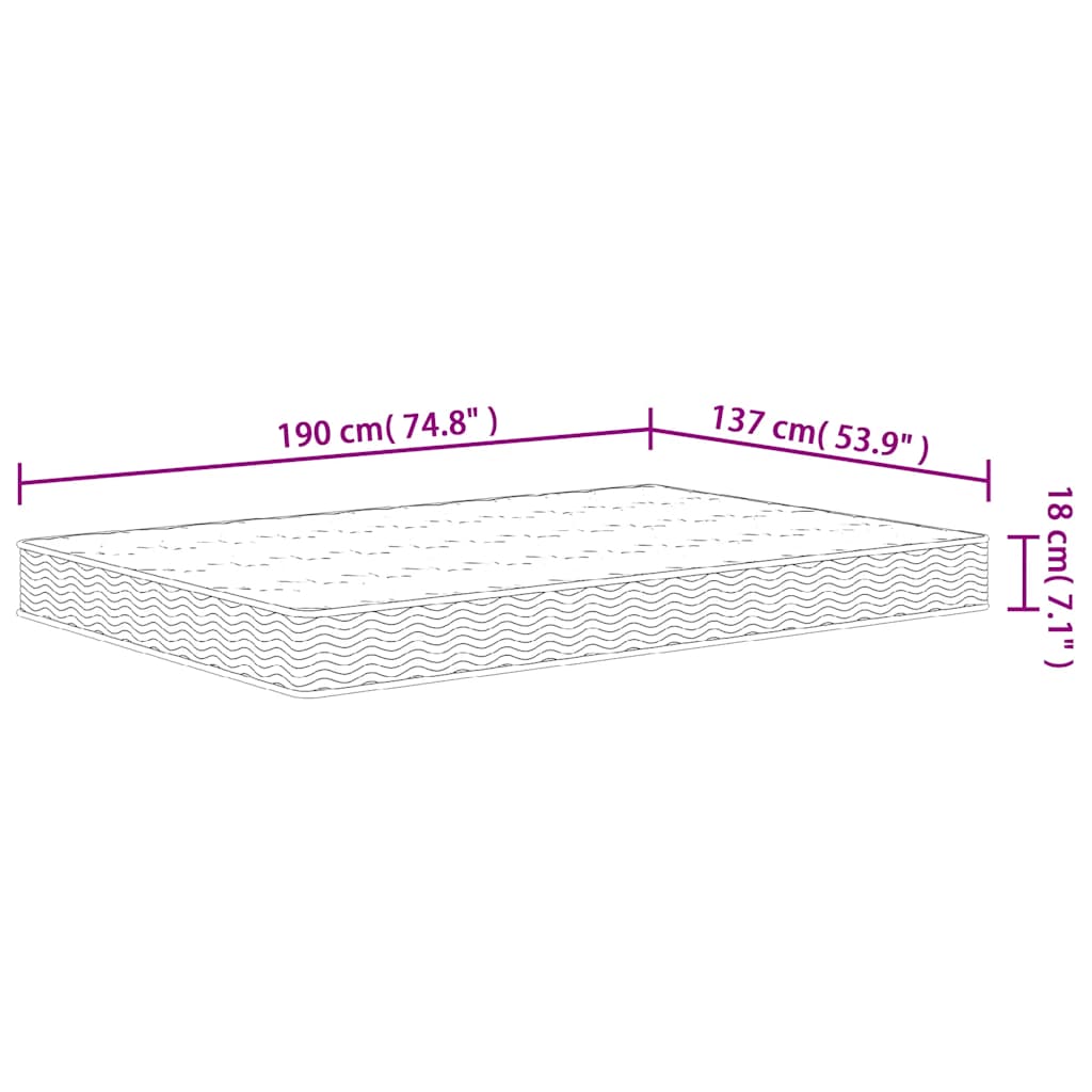 Bonnell Spring Mattress Medium 137x190 cm Double Size