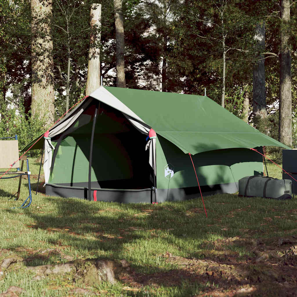 Camping Tent 2-Person Green Waterproof
