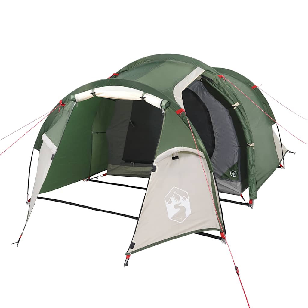Camping Tent Tunnel 2-Person Green Waterproof