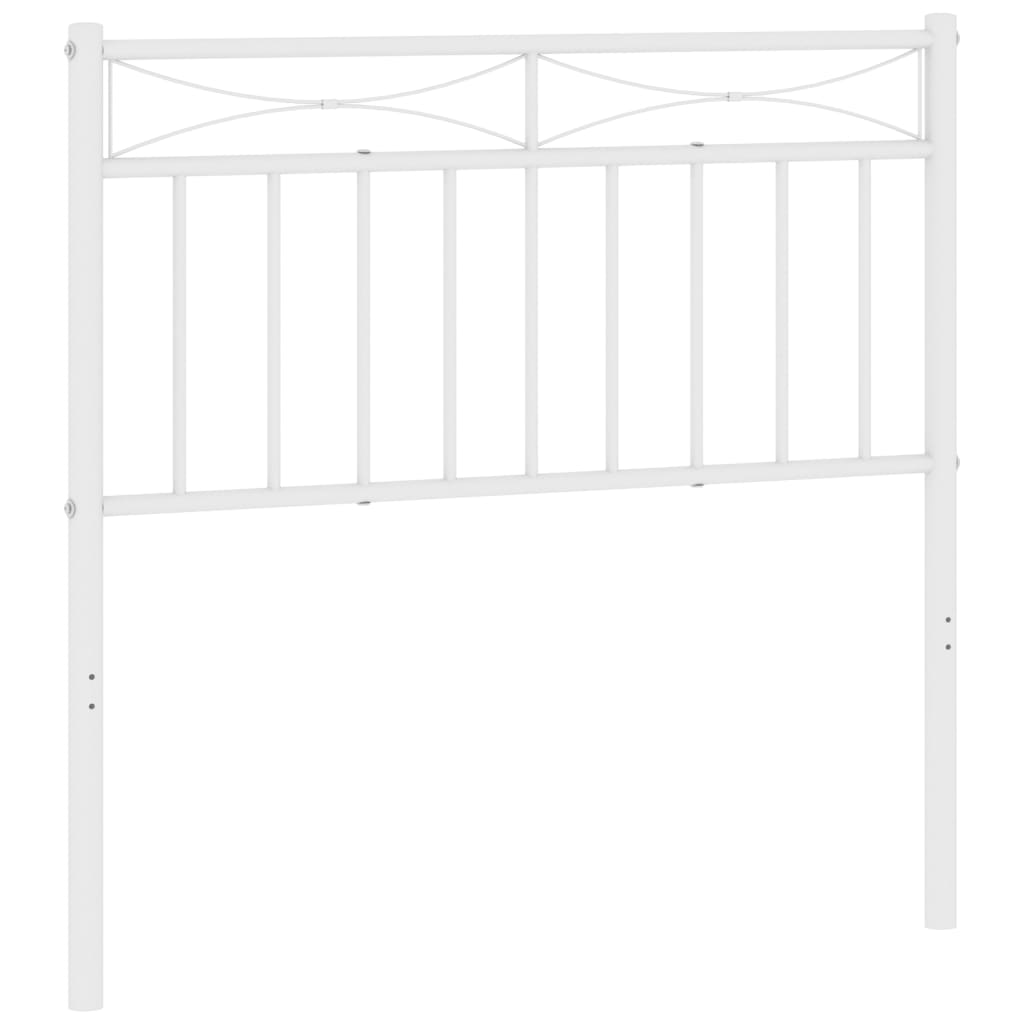 Metal Headboard White 90 cm