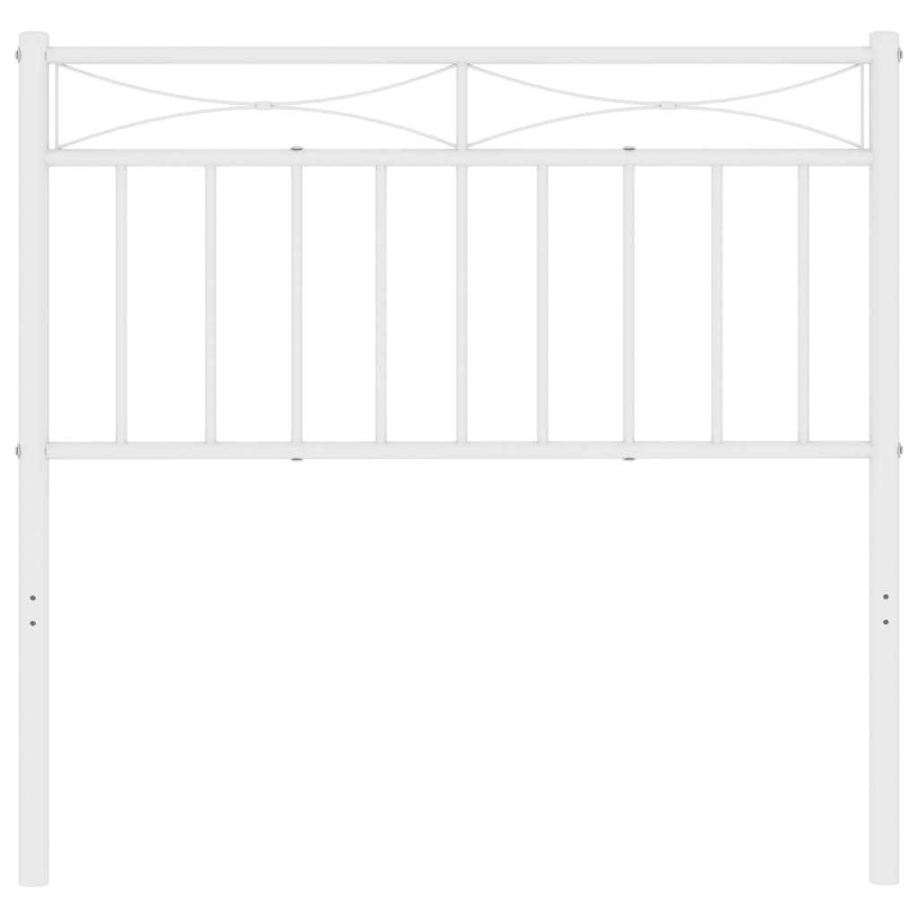Metal Headboard White 90 cm