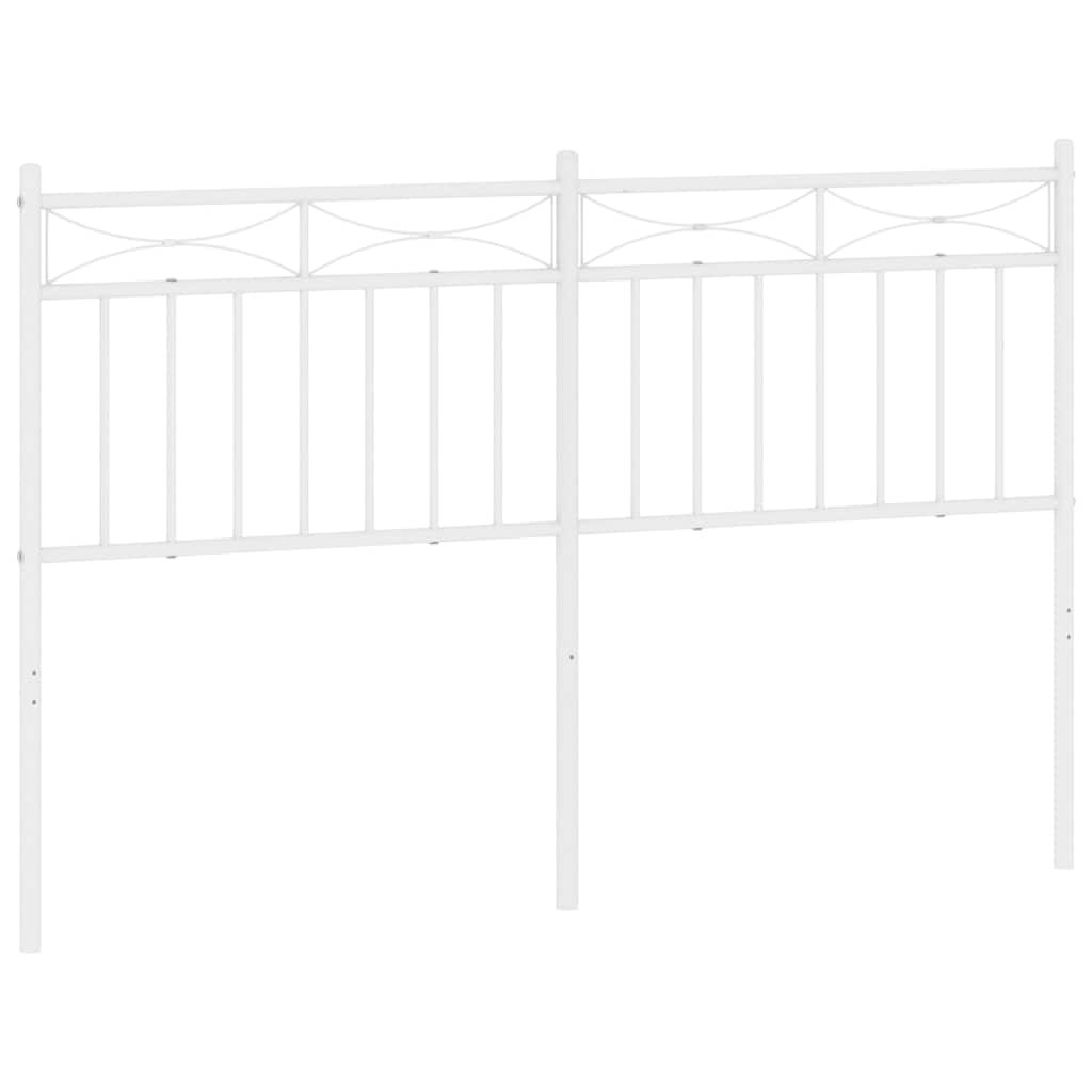 Metal Headboard White 137 cm Double