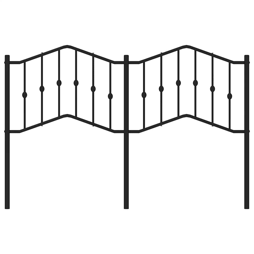 Metal Headboard Black 137 cm Double