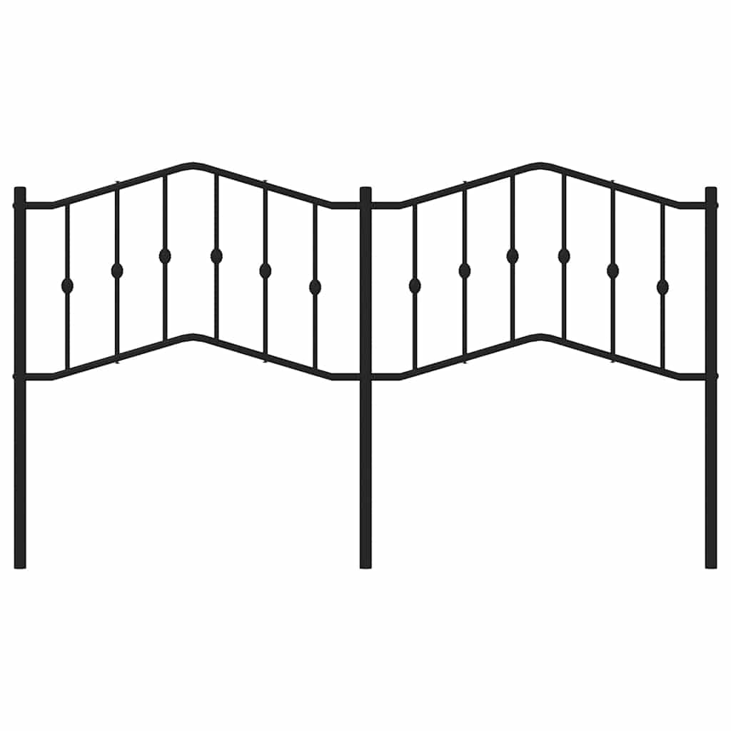 Metal Headboard Black 183 cm King