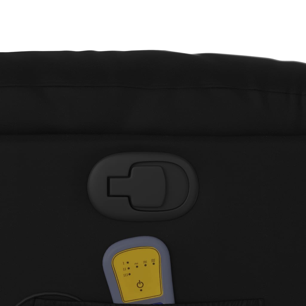 Massage Recliner Chair Black Faux Leather