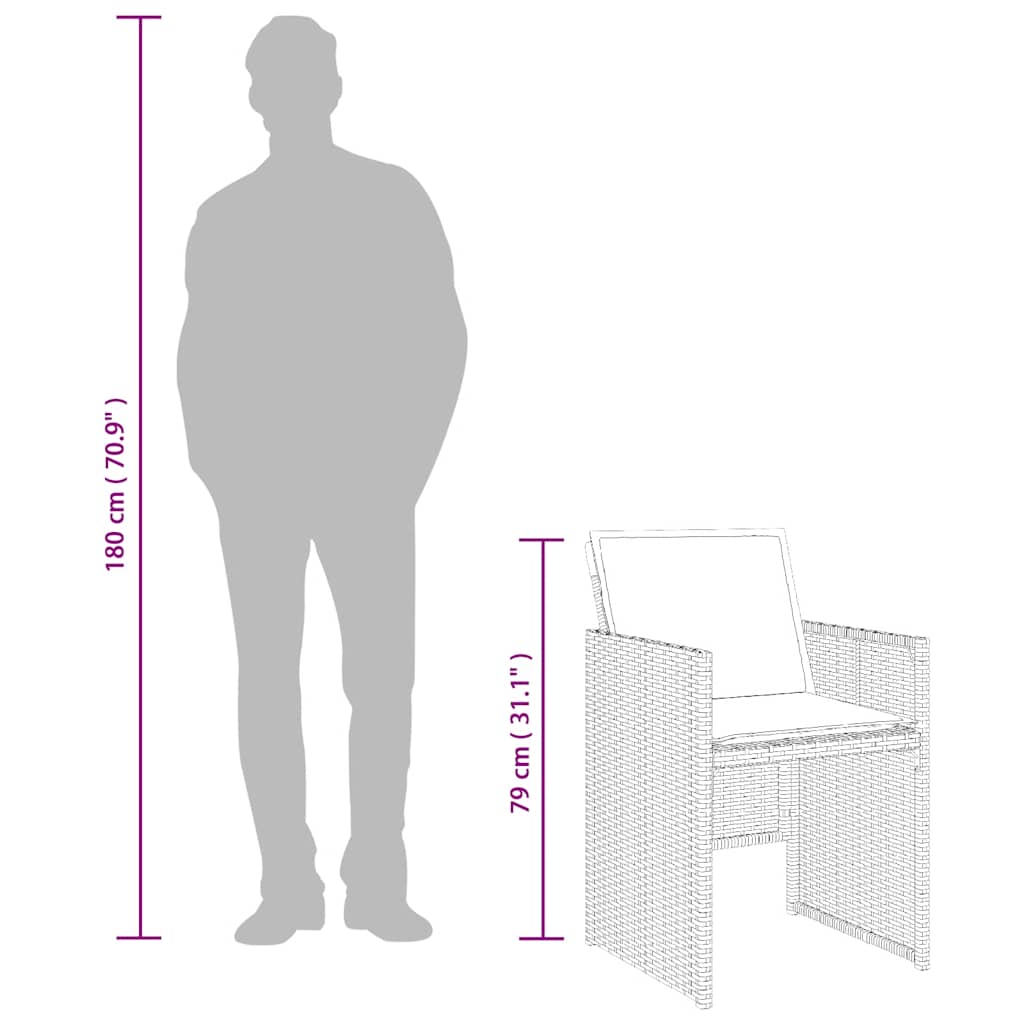 Garden Chairs with Cushions 4 pcs Mix Beige Poly Rattan