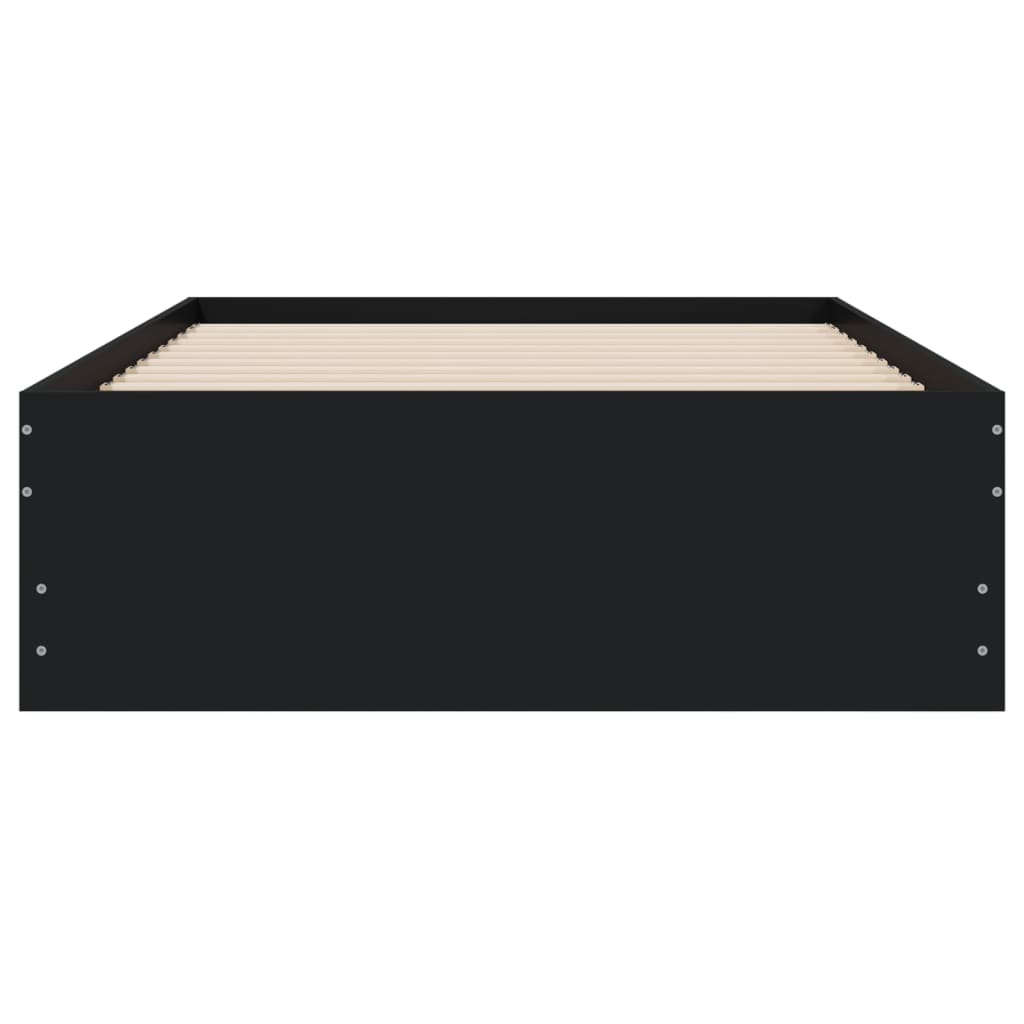 Bed Frame with Drawers without Mattress Black 90x190 cm