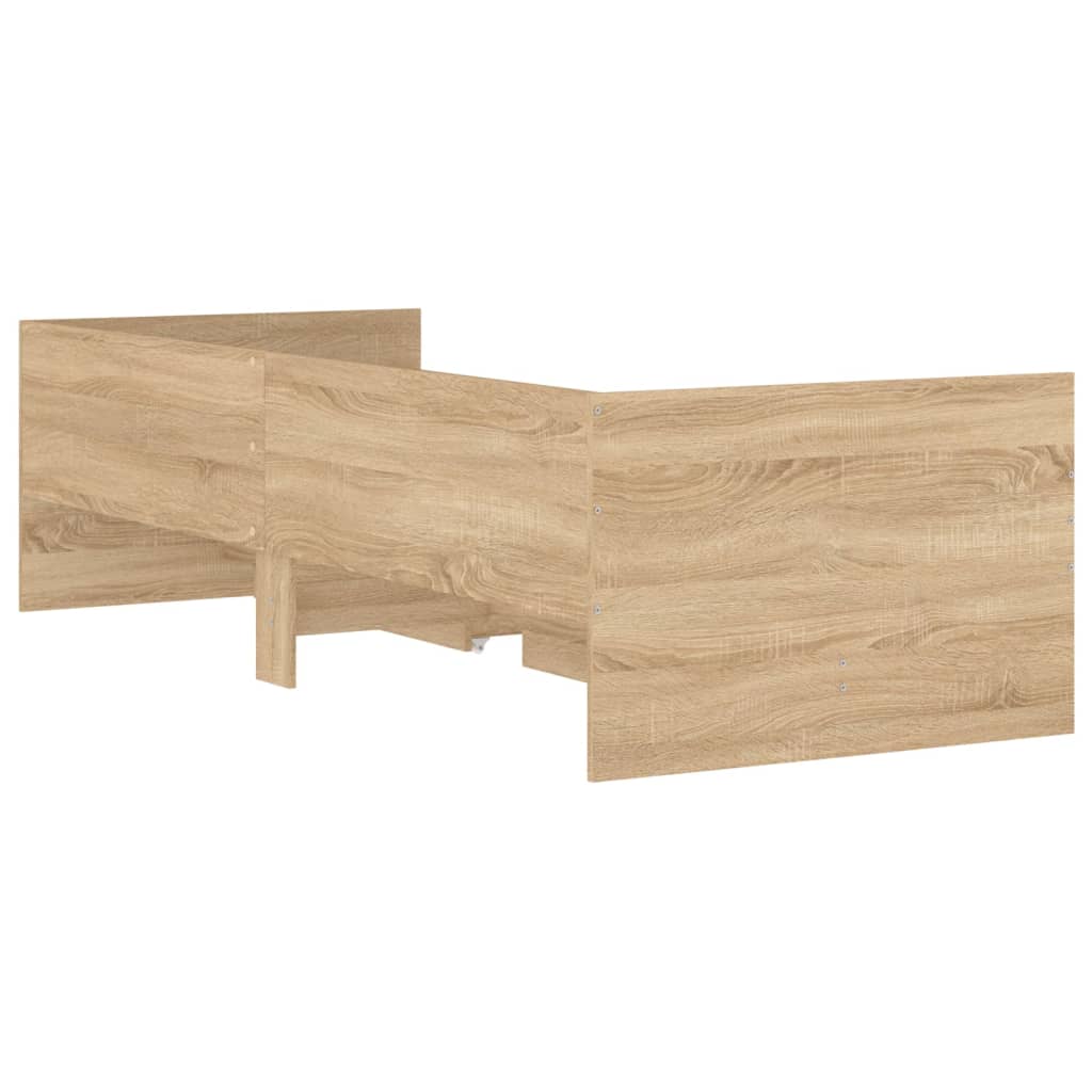 Bed Frame with Drawers without Mattress Sonoma Oak 90x190 cm