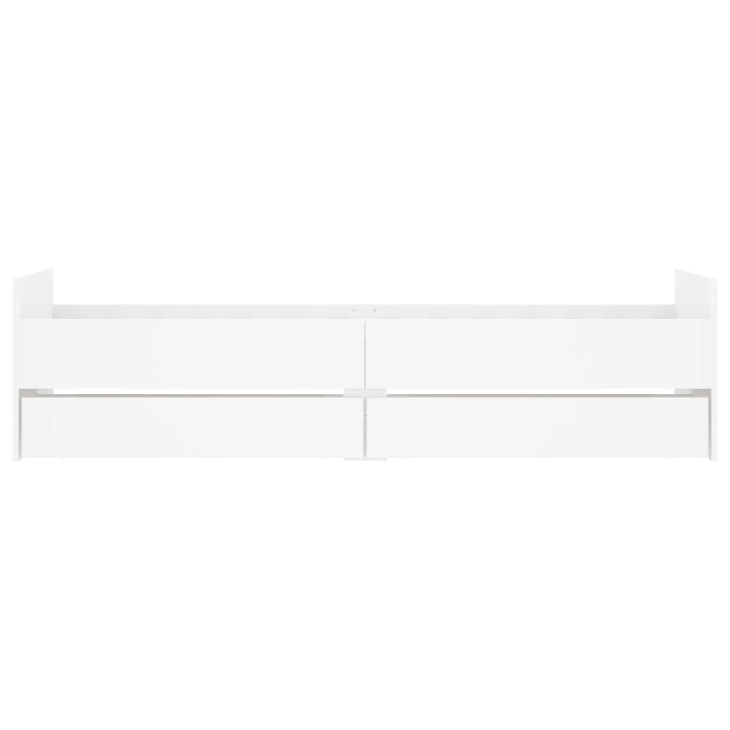 Bed Frame with Drawers without Mattress White 90x190 cm