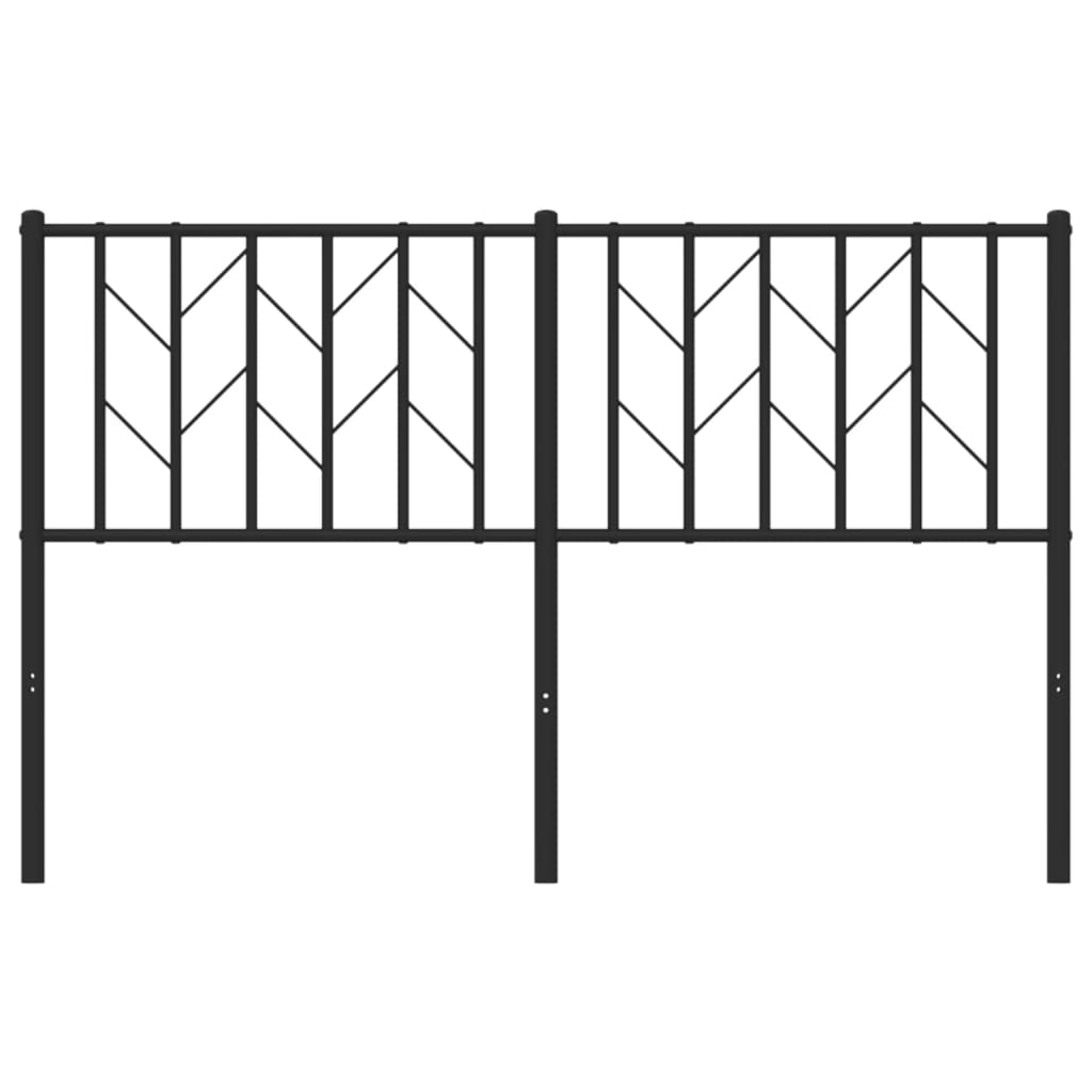 Metal Headboard Black 137 cm Double