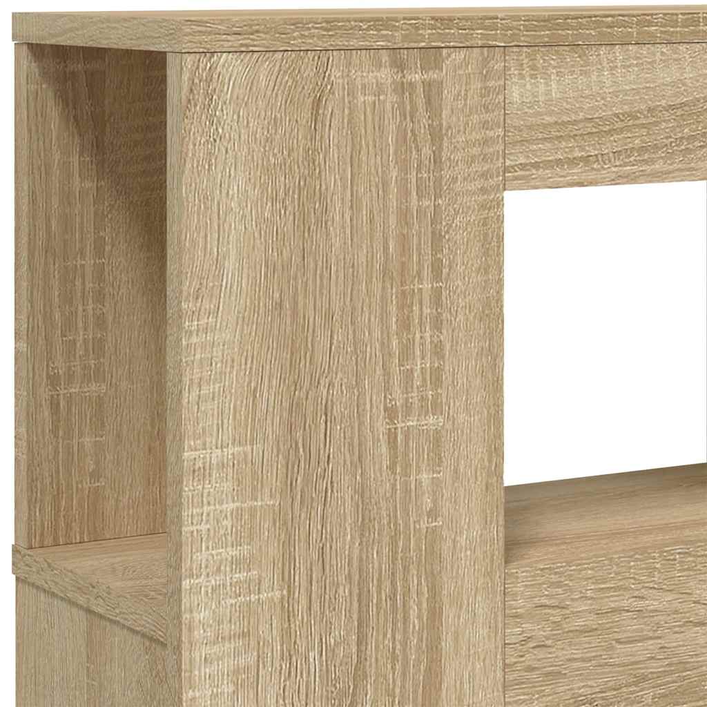 LED Headboard Sonoma Oak 160x18.5x103.5 cm Engineered Wood