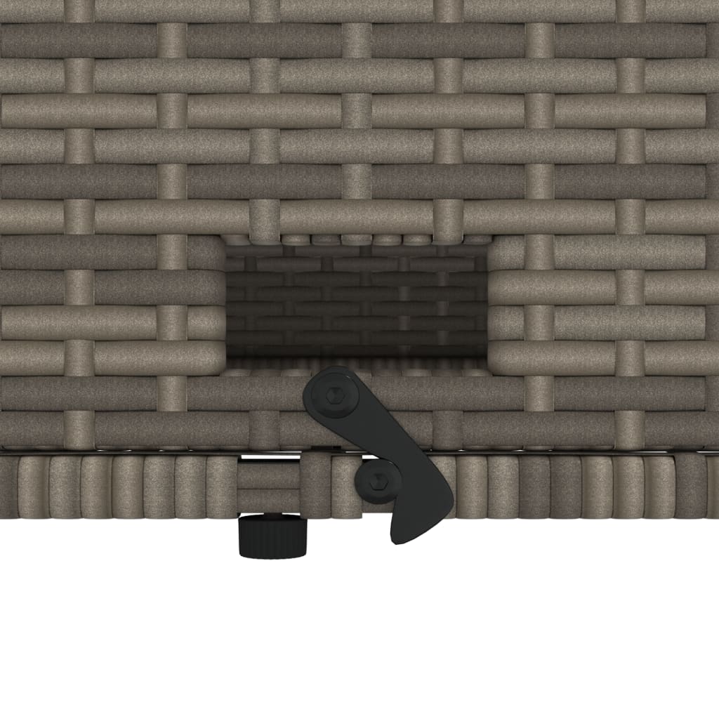 Garden Sofa with Cushions 2-Seater Grey Poly Rattan