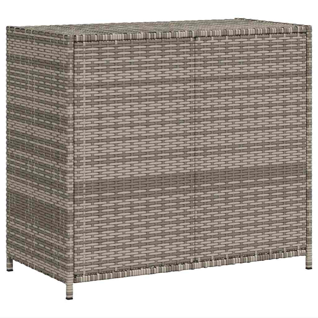 Garden Storage Cabinet Grey 83x45x76 cm Poly Rattan
