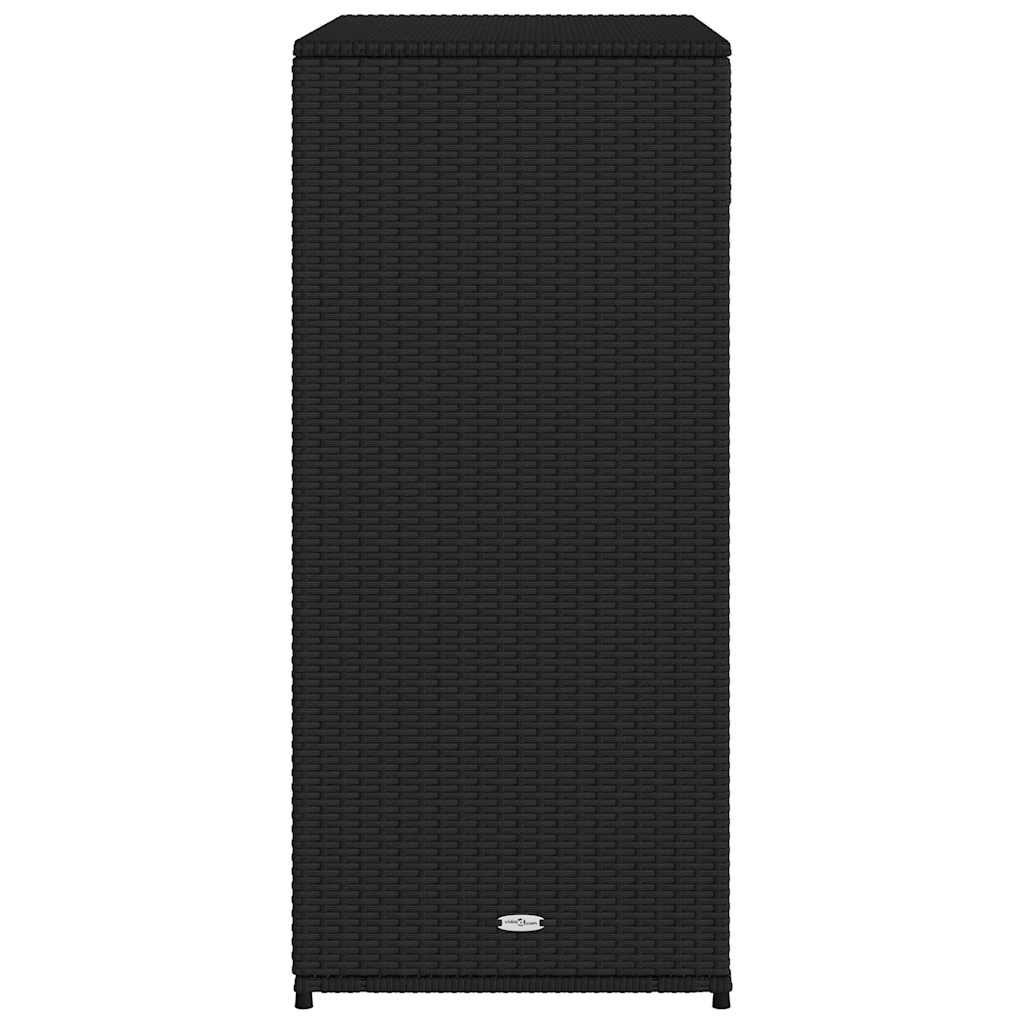 Garden Storage Cabinet Black 105x55x113 cm Poly Rattan