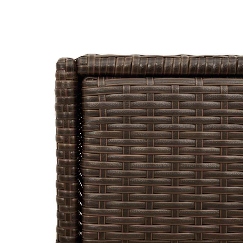 Garden Storage Cabinet Brown 105x55x113 cm Poly Rattan