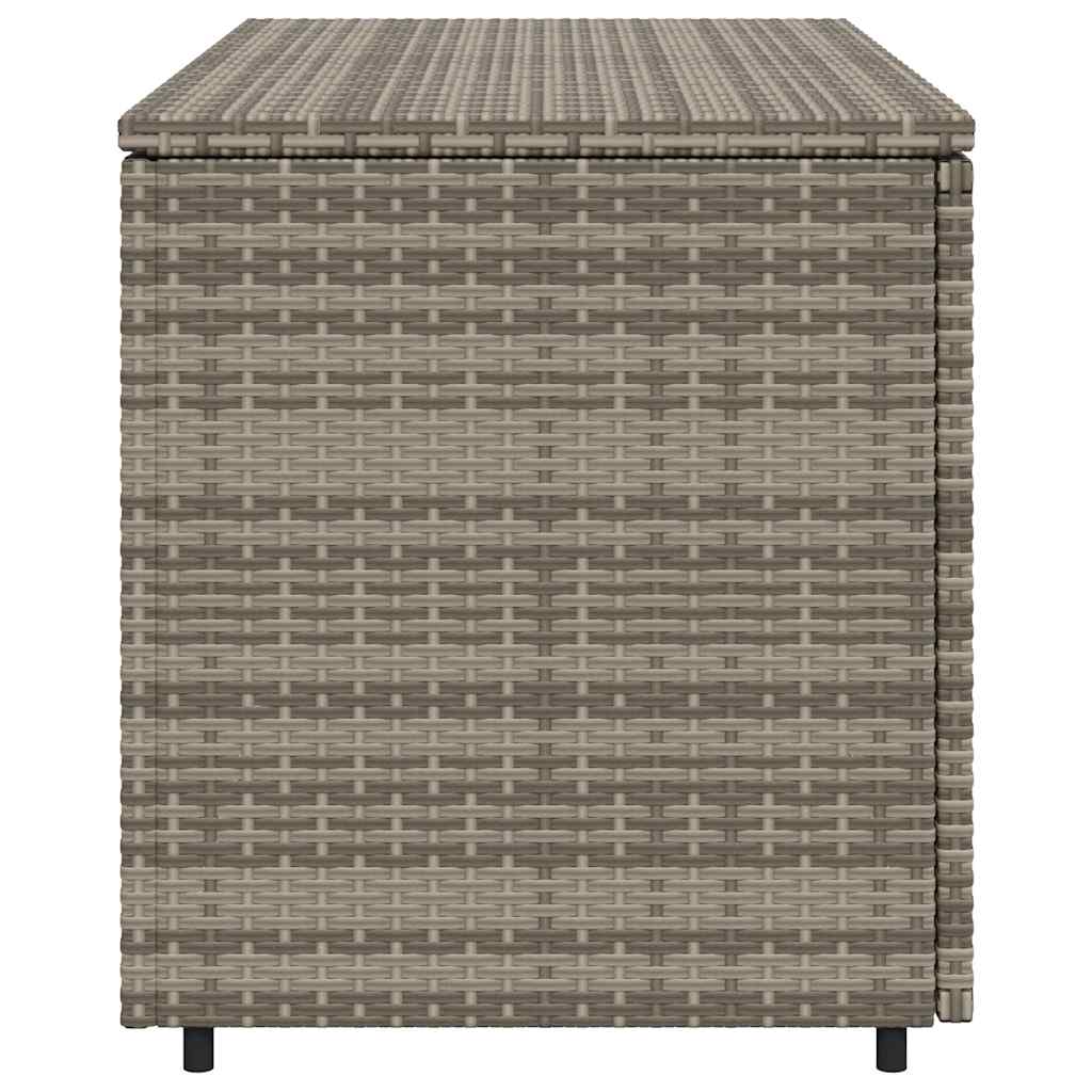 Garden Storage Cabinet Grey 110x55x60.5 cm Poly Rattan
