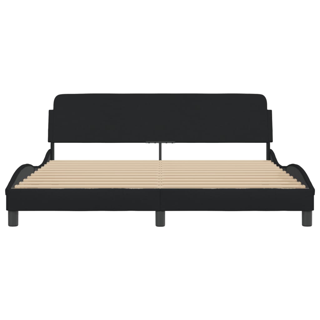 Bed Frame "Dover" Black 180x200 cm King Fabric