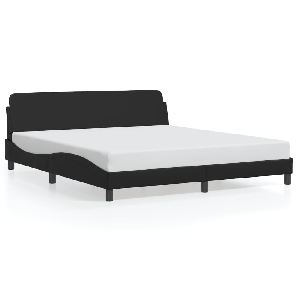 Bed Frame "Dover" Black 180x200 cm King Faux Leather