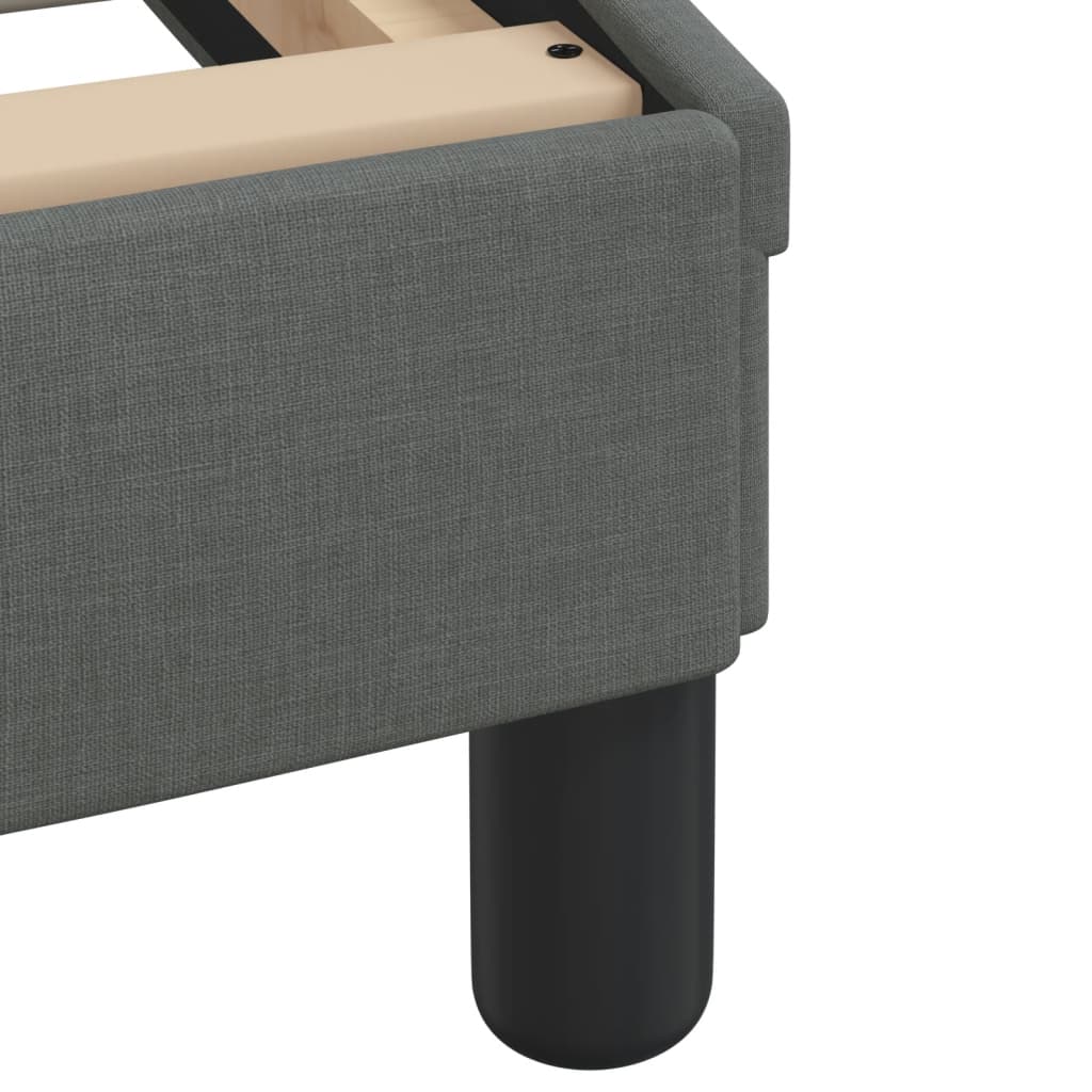 Bed Frame "Dover" Dark Grey 152x203 cm Queen Fabric