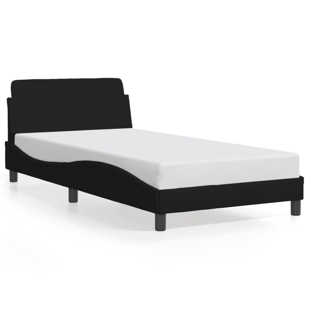 Bed Frame "Dover" Black 107x203 cm King Single Fabric