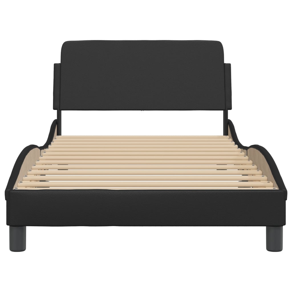 Bed Frame "Dover" Black 107x203 cm King Single Faux Leather