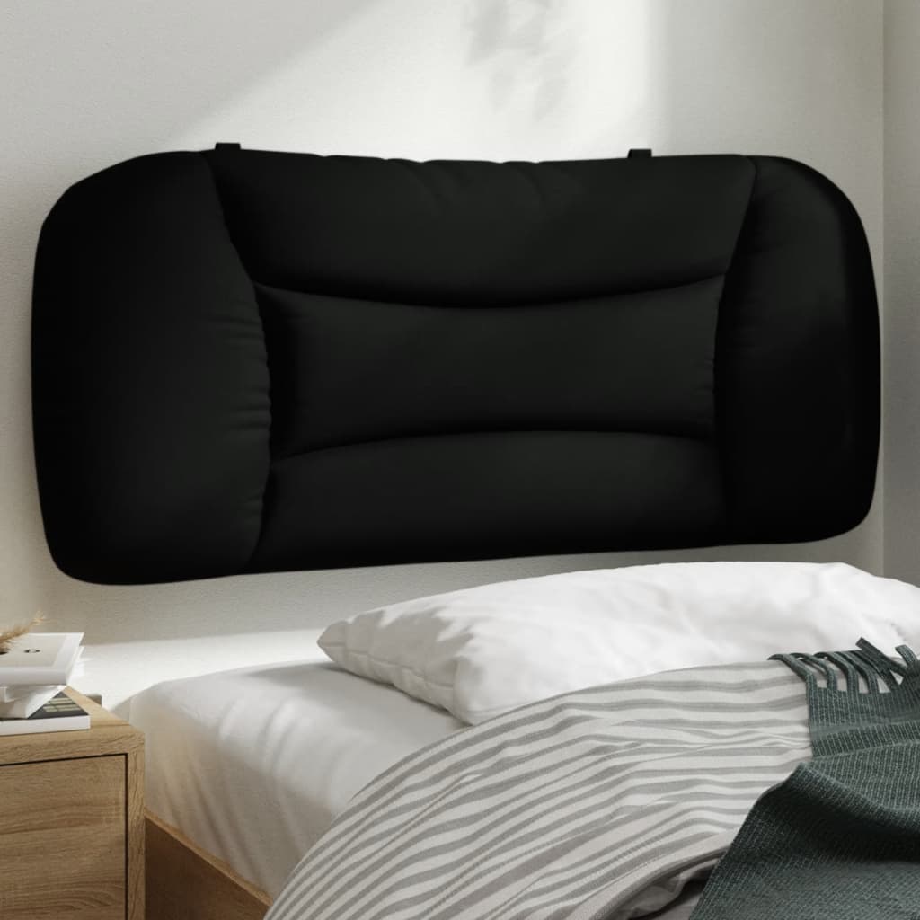 Headboard Cushion "Hvar" Black 90 cm Fabric
