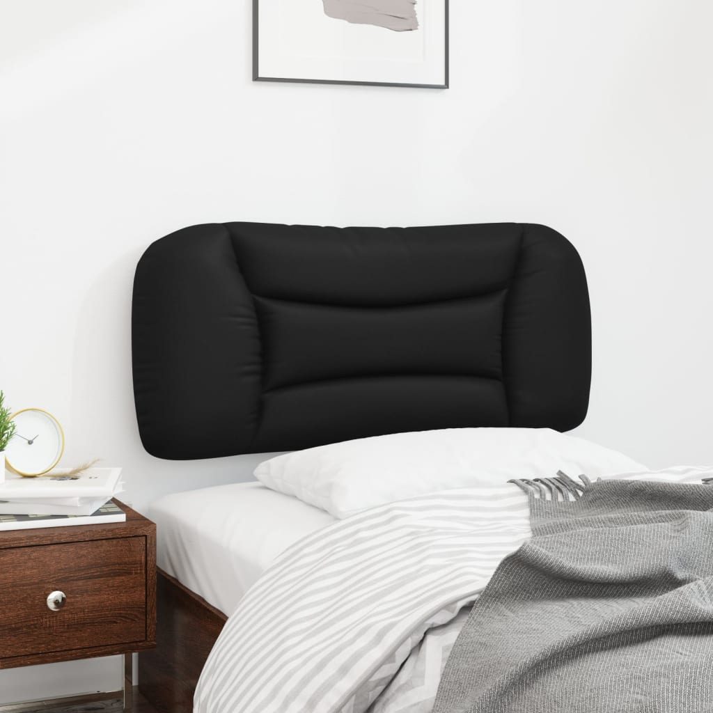 Headboard Cushion "Hvar" Black 90 cm Faux Leather