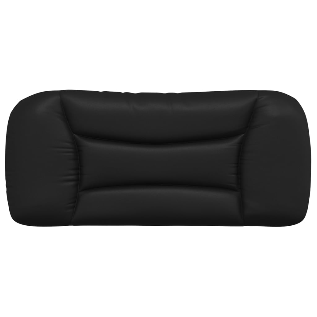 Headboard Cushion "Hvar" Black 90 cm Faux Leather