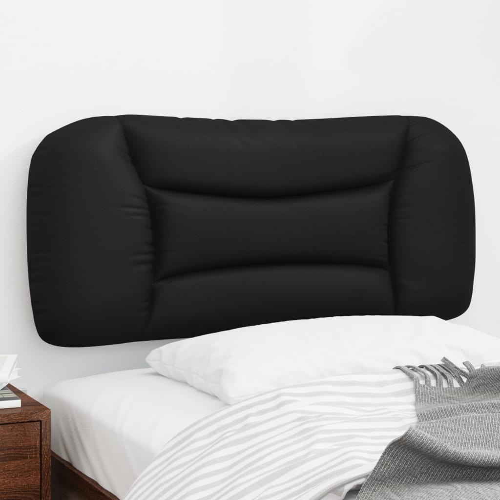 Headboard Cushion "Hvar" Black 90 cm Faux Leather