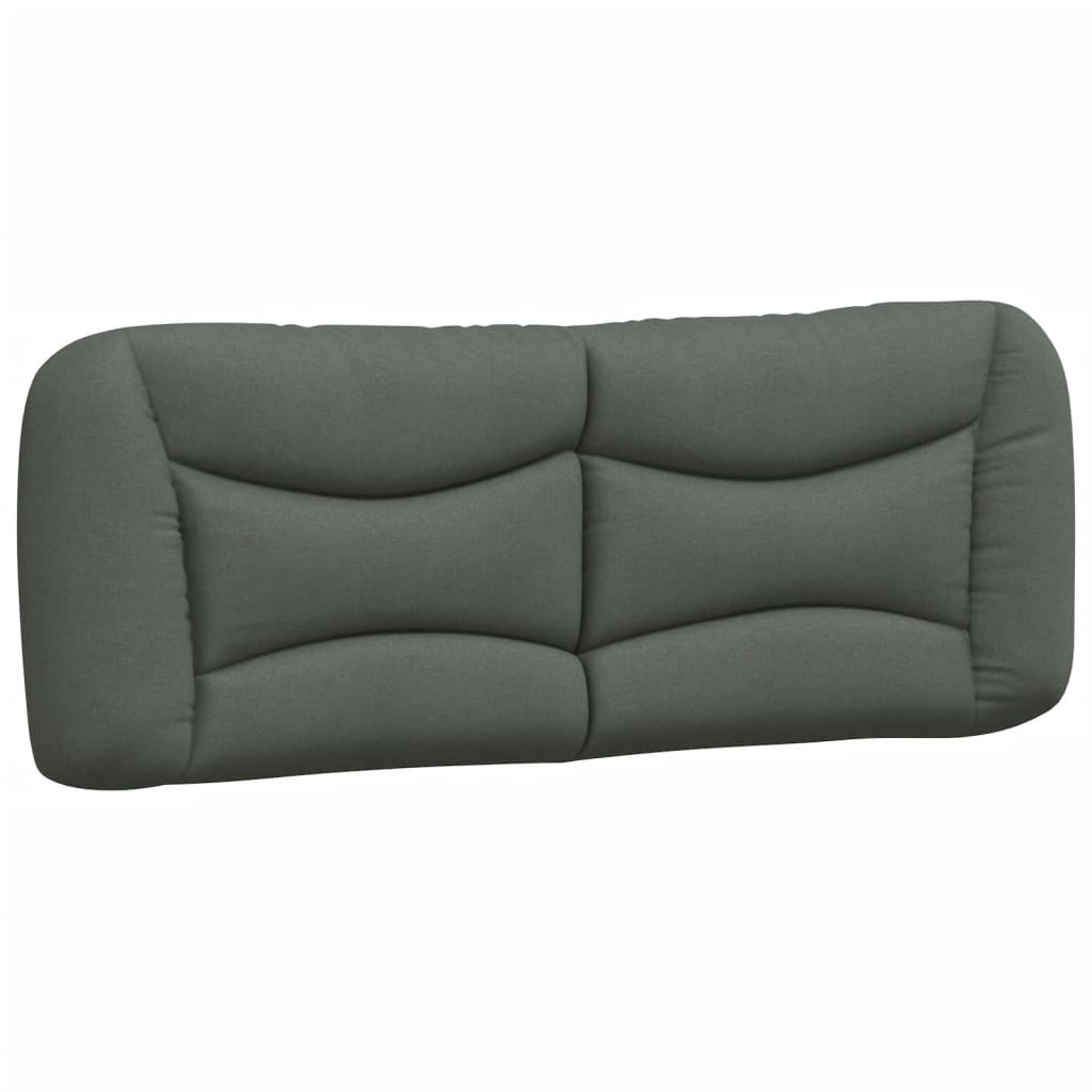 Headboard Cushion "Hvar" Dark Grey 137 cm Double Fabric